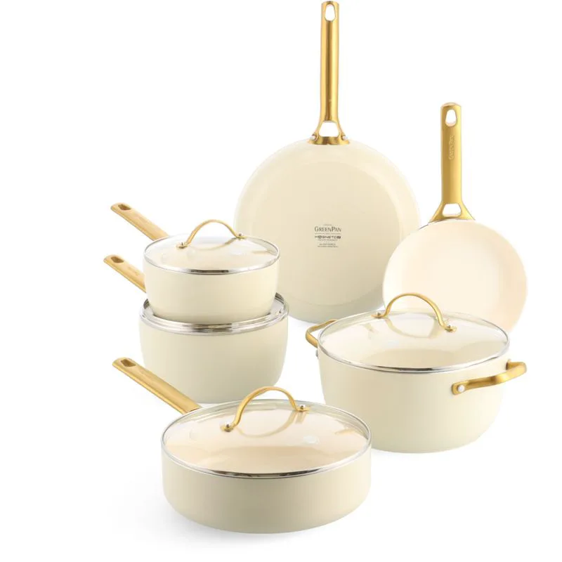 GreenPan Padova Reserve 6 pcs Pot & Pan Set Cream White