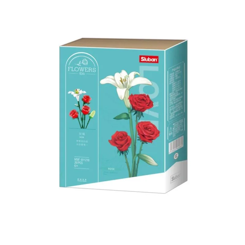 Παιχνίδι Sluban Flowers Rose Τριαντάφυλλο 267τμχ