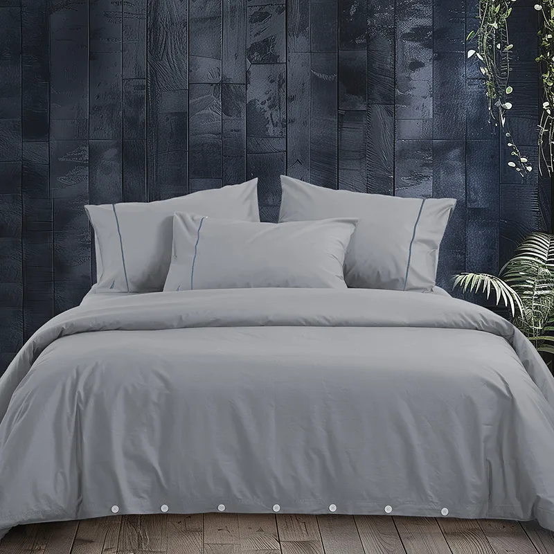 Παπλωματοθήκη Υπέρδιπλη (Σετ) 240X220 Nef Nef Nau Wave Solid Silver (240x220)