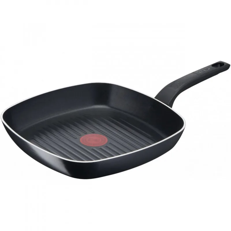 Τηγάνι Grill Tefal B5674053, 26 cm, επικάλυψη τιτανίου, πάτος διάχυσης, Thermo-Signal, Thermo-Spot, Μαύρο
