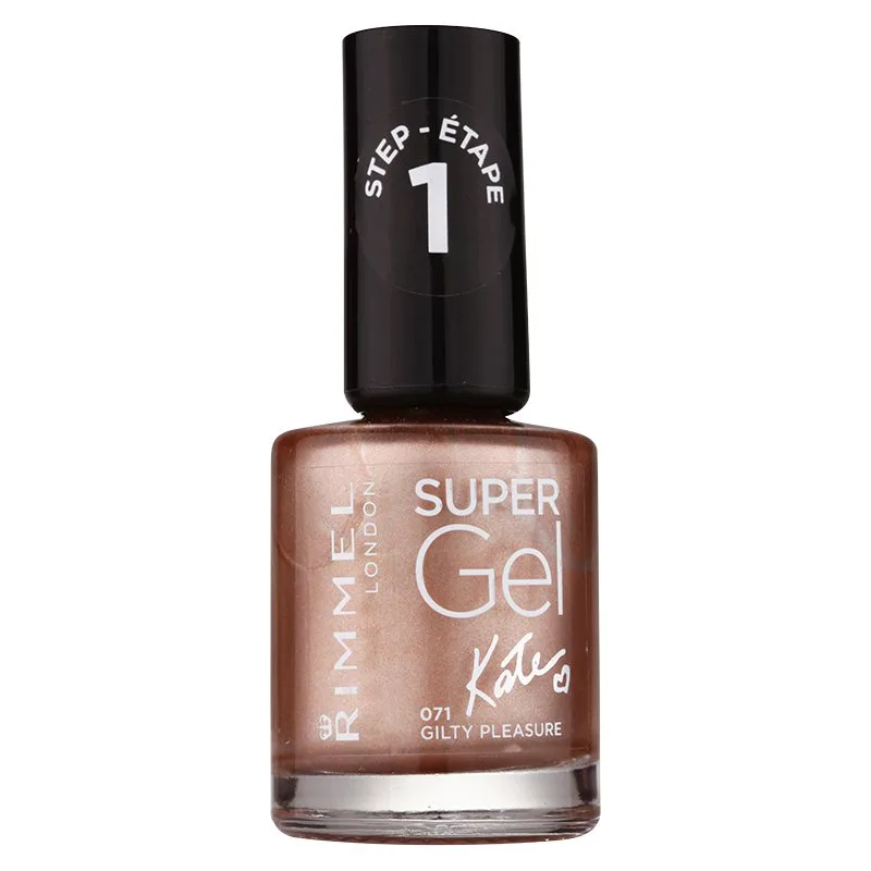 Rimmel Super Gel By Kate τζελ βερνίκι νυχιών χωρίς τη χρήση των UV/LED λαμπτήρων απόχρωση 071 Gilty Pleasure 12 ml