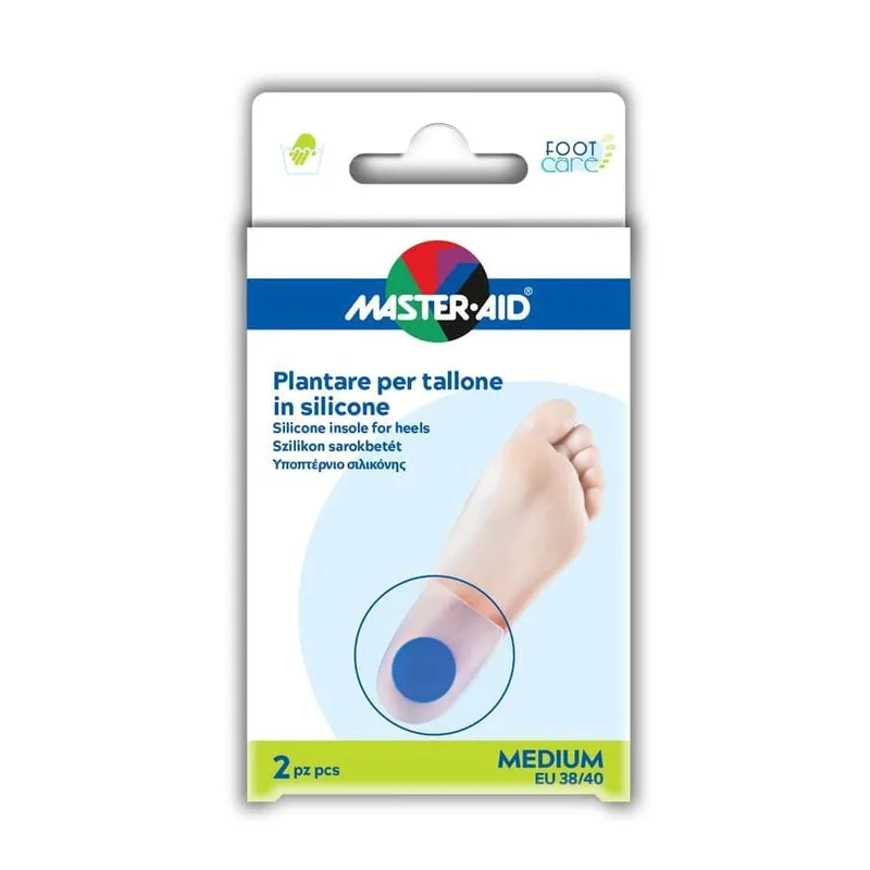 Master Aid Silicone Insole for Heels Medium 38/40 Υποπτέρνιο Σιλικόνης 2 Τεμάχια