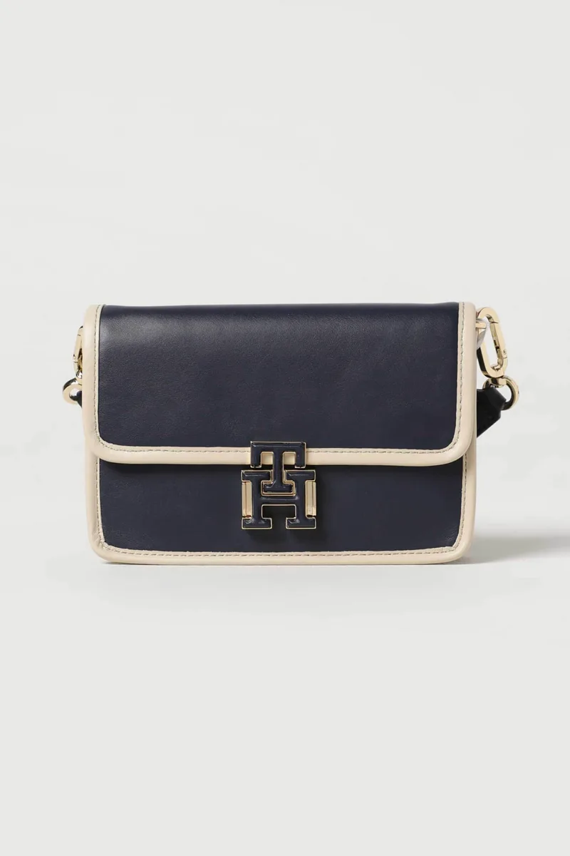 Tommy Hilfiger γυναικεία τσάντα ώμου με colour block σχέδιο και μεταλλικό μονόγραμμα - AW0AW16202