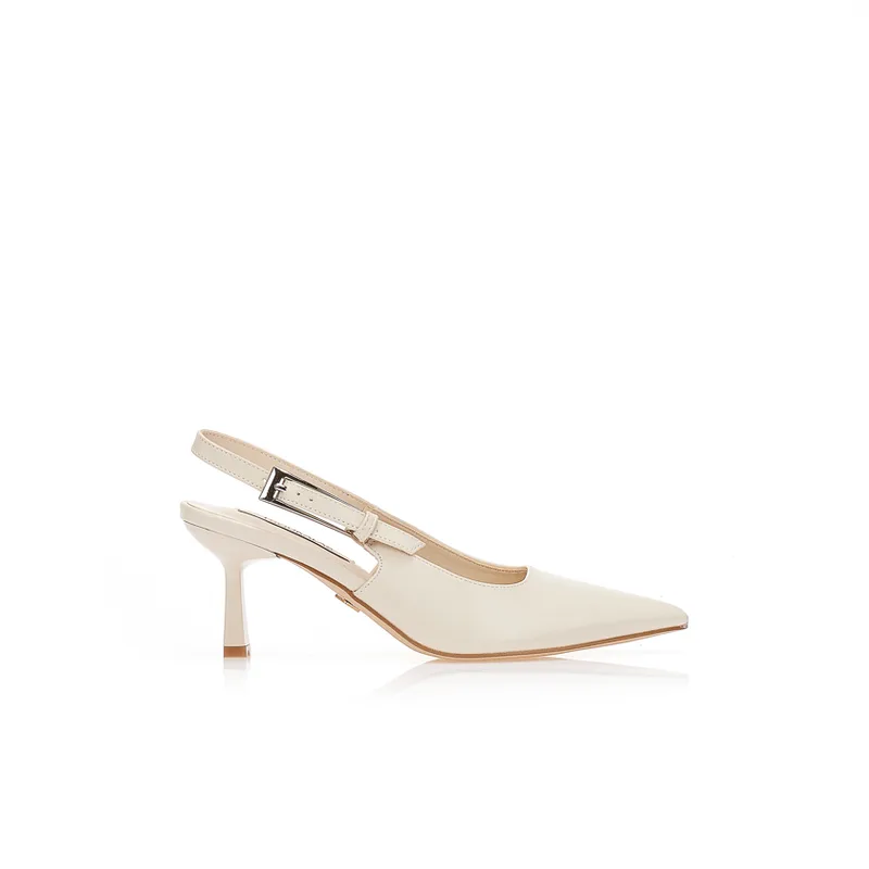 Γόβες TSOUKALAS μπεζ slingback ΜΠΕΖ