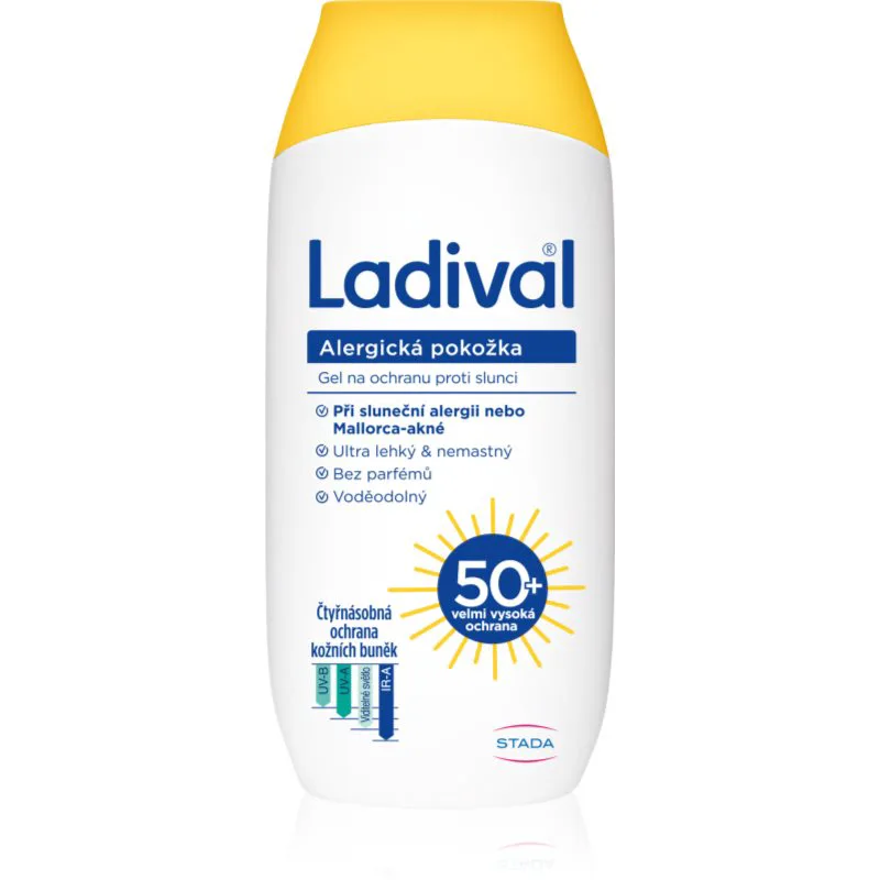Ladival Allergic Skin προστατευτικό κρεμώδες αντηλιακό τζελ κατά της ηλιακής αλλεργίας SPF 50+ 200 ml