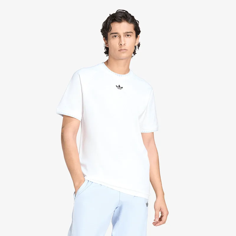 T-shirt adidas Chest Stripes Engineered Collar T-Shirt White XL