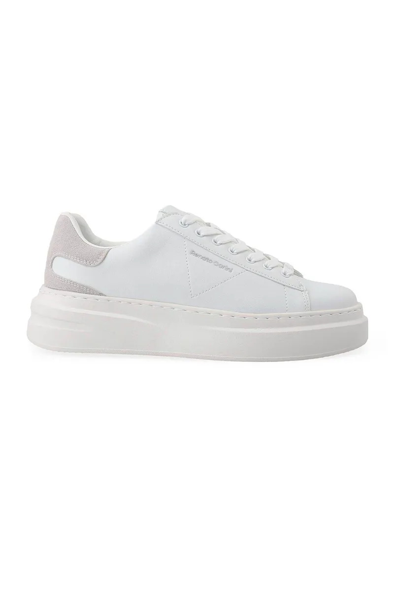 Renato Garini ανδρικά sneakers μονόχρωμα - W57001103K22 Λευκό