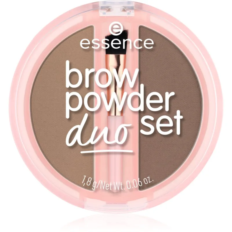 essence Brow Powder Duo σετ για τα φρύδια απόχρωση 01 Light 1.8 γρ