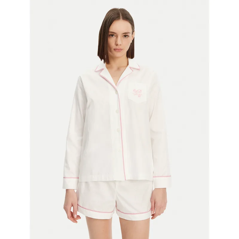 LAUREN RALPH LAUREN Πιτζάμα ILN12417 Λευκό Relaxed Fit