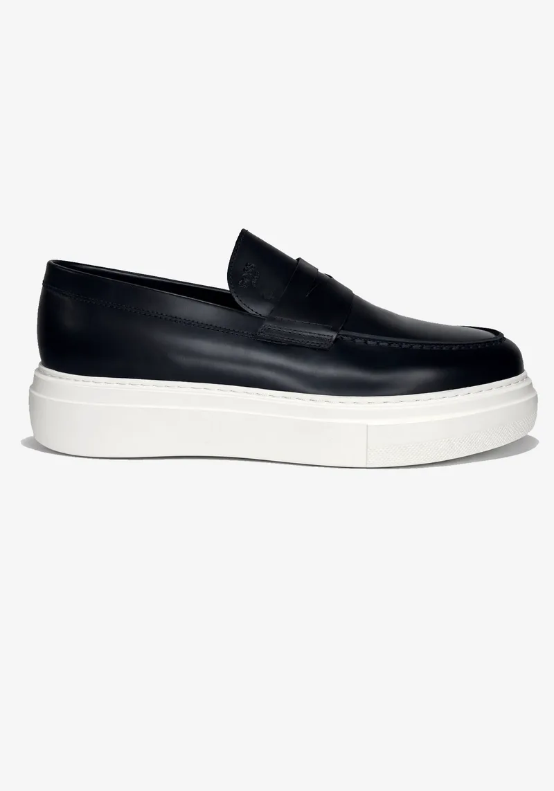 BOSS Shoes Δερμάτινα Loafers Lo - D7936 Black Bergamo