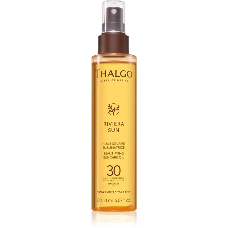 Thalgo Riviera Sun Beautyfying Suncare Oil SPF30 θρεπτικό ξηρό λάδι για ενίσχυση του μαυρίσματος SPF 30 150 ml