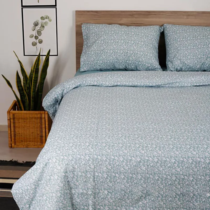Σεντόνια Μονά (Σετ) 105X205+30 Sunshine Cotton Feelings 920 Aqua Με Λάστιχο (105x205+30)