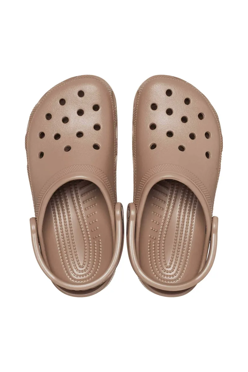 Crocs unisex clogs μονόχρωμα με διάτρητο σχέδιο "Crush" - E79700 Καφέ