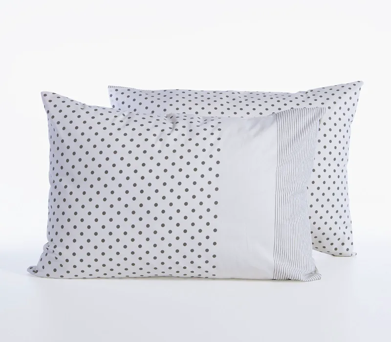 Μαξιλαροθήκη Nef-Nef Donter 26 Ecru/Anthracite 52x72