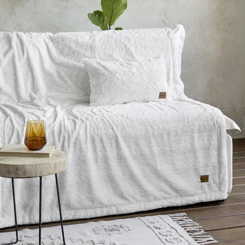 Κουβέρτα Καναπέ 130X170 Nima Velure Cream (130x170)