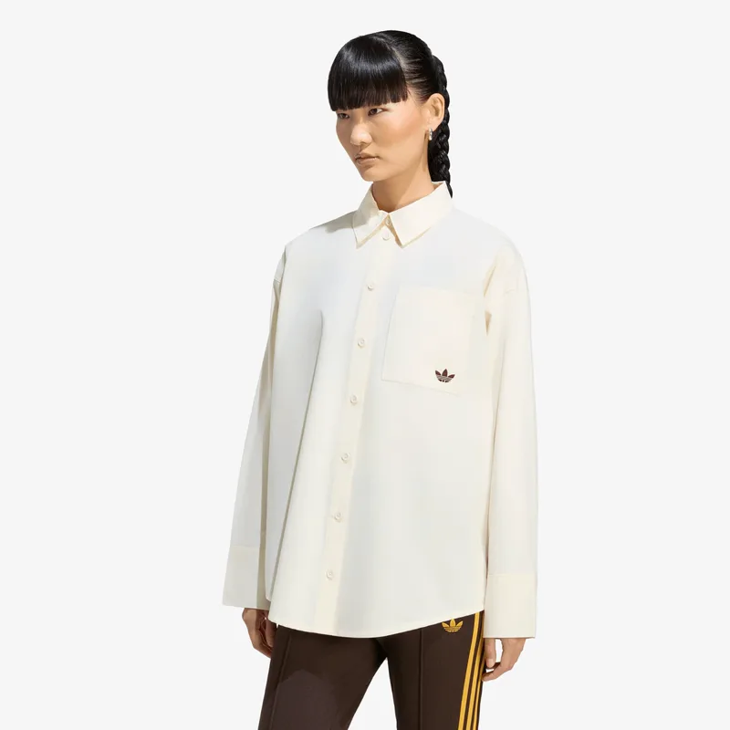 Πουκάμισο adidas Badigirl Striped Shirt Cream White XS