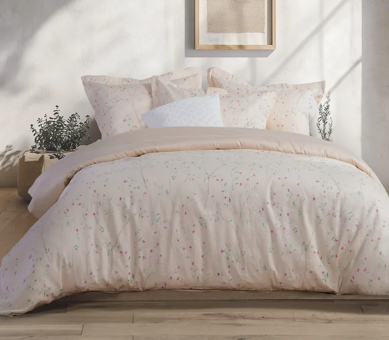 Σετ Σεντόνια Υπέρδιπλα 4 Τεμαχίων Nef-Nef Mimosa Salmon 240x270