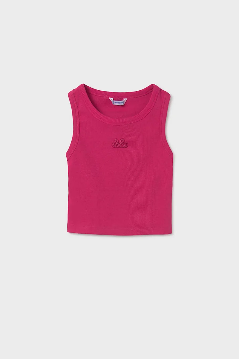 Mayoral παιδική αμάνικη μπλούζα ribbed - 6032-S25 Φούξια