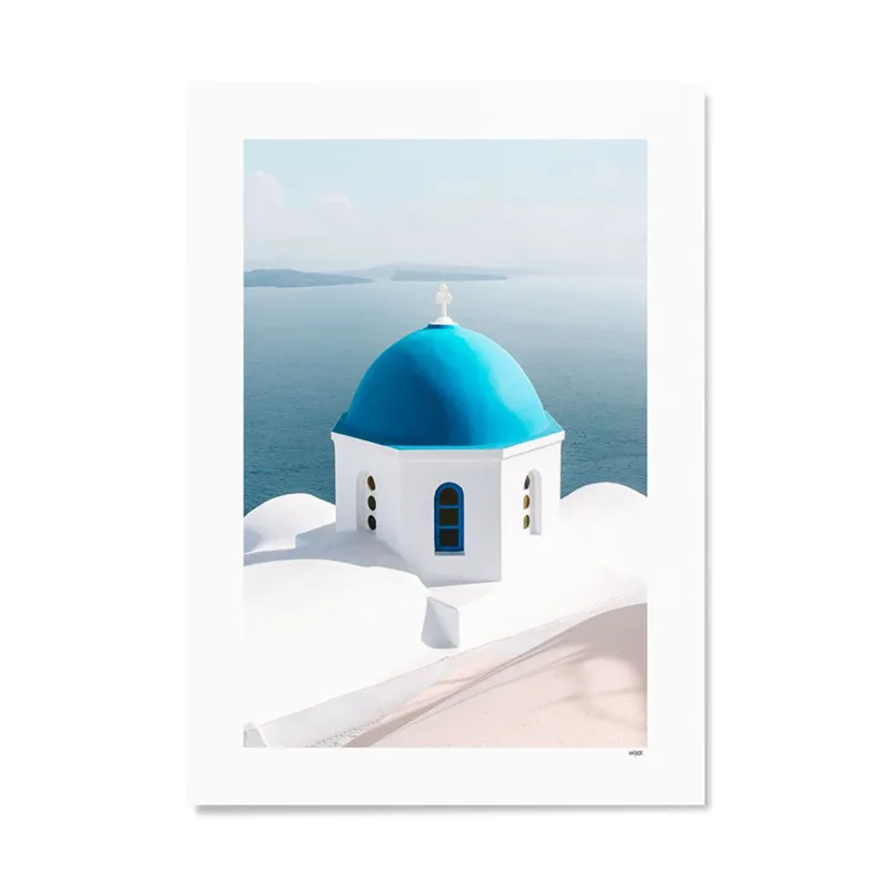 Αφίσα Σαντορίνη - Blue Chapel - A3 (30 x 40cm)