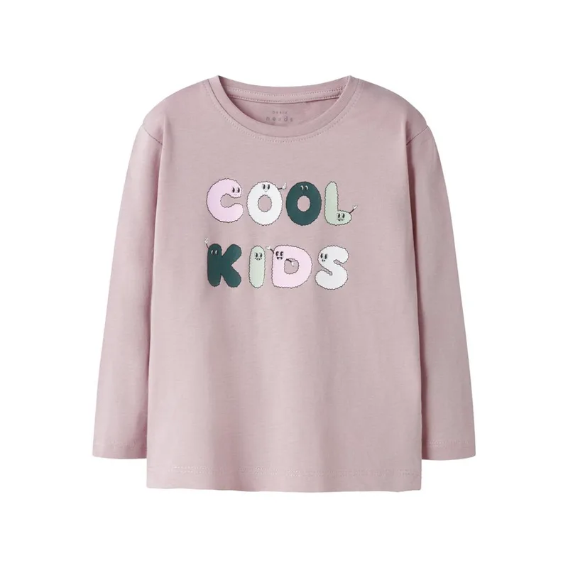 Μπλούζα μακό κορίτσι name it-13234705-Burnished Lilac-organic cotton