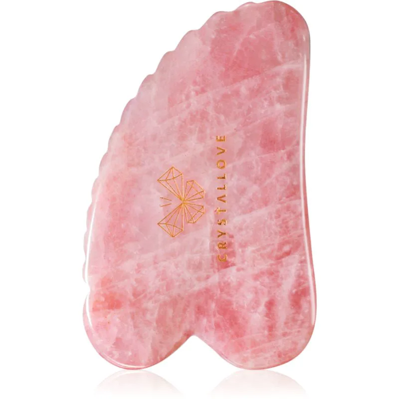 Crystallove Rose Quartz 3D Gua Sha οδηγίες για μασάζ 1 τμχ