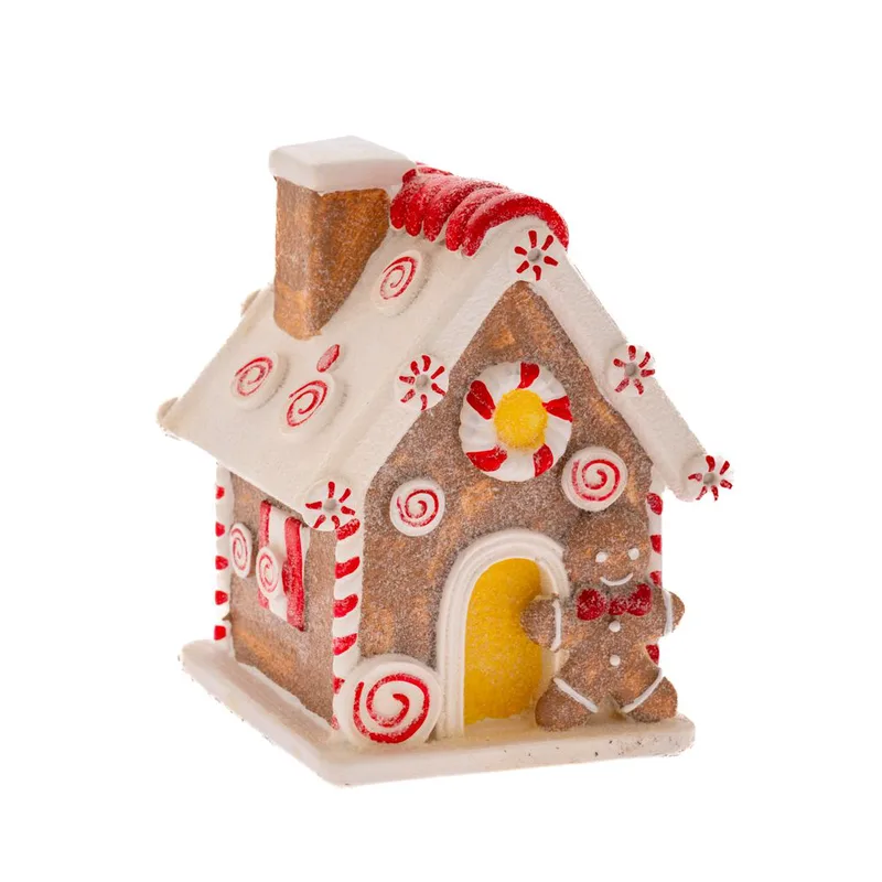 Χριστουγεννιάτικο Διακοσμητικό Σπίτι Gingerbread Polyresin 12x12x15εκ. iliadis 82137 (Υλικό: Polyresin) - Iliadis - il_82137
