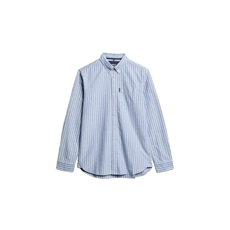 Πουκάμισο με μακριά μανίκια Superdry Chemise manches longues Essentials Oxford bleu