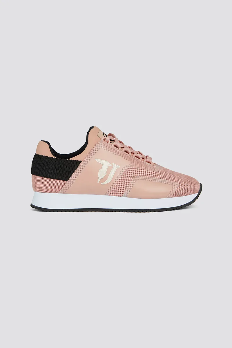 Trussardi Jeans γυναικεία sneakers με mesh ύφασμα Shiny - 79A00328-9Y099999 Ροζ