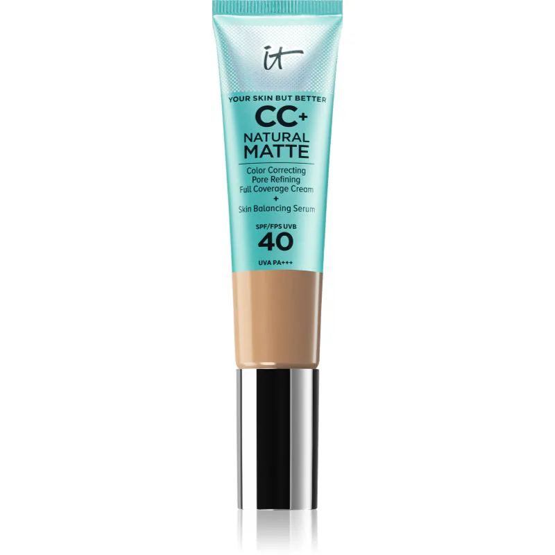IT Cosmetics Your Skin But Better CC+ Natural Matte CC κρέμα για ματ εμφάνιση SPF 40 Medium Tan 32 ml