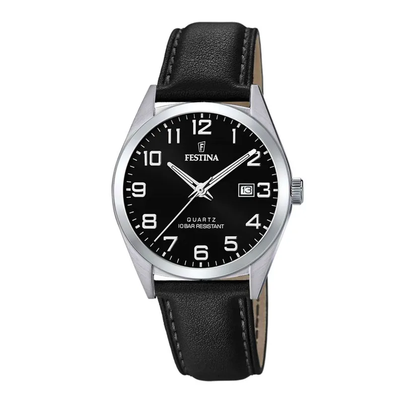 FESTINA Classic Black Leather Strap F20446/3