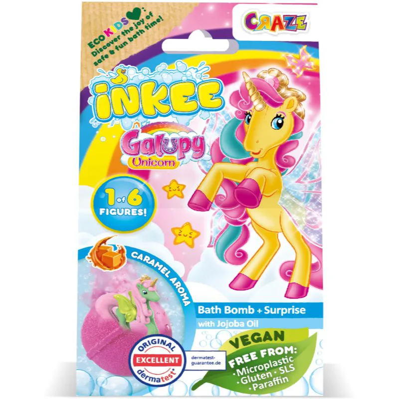Craze INKEE Galupy Unicorn βόμβα μπάνιου για παιδιά 1 τμχ