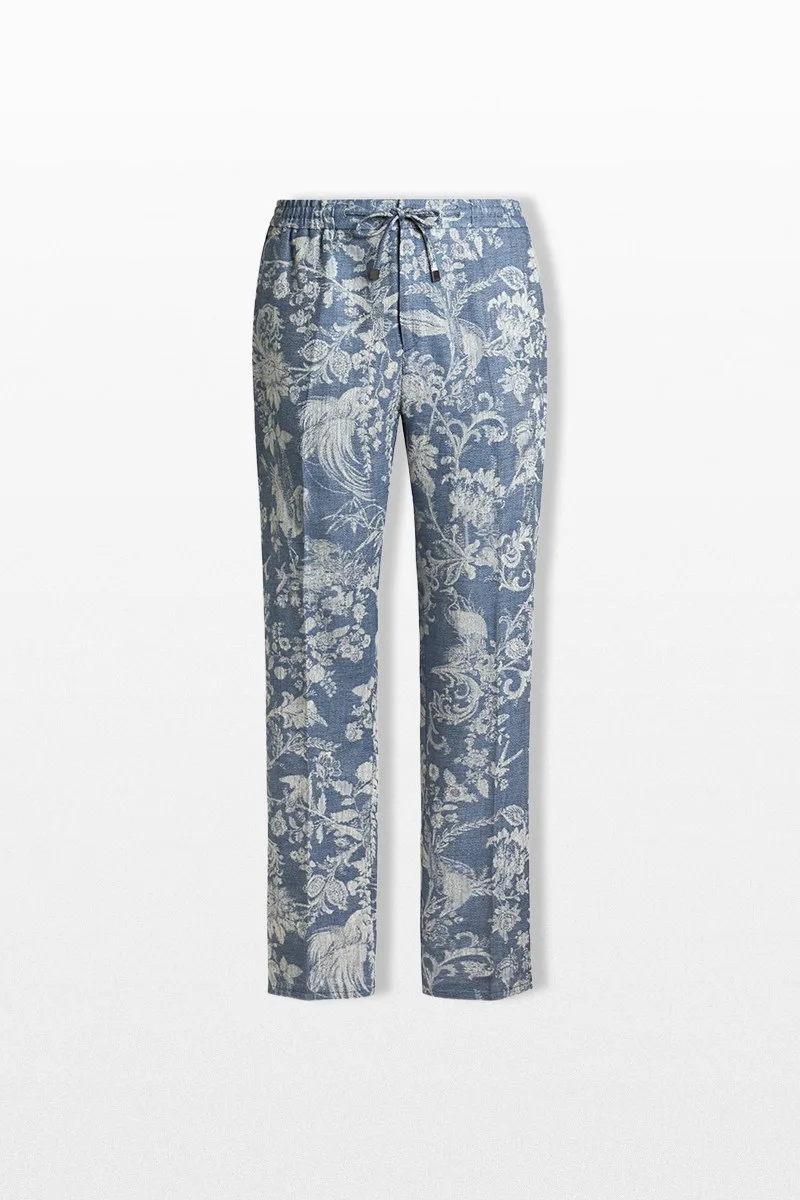 ETRO Ανδρικό Μπλε Jacquard Jogging Trousers