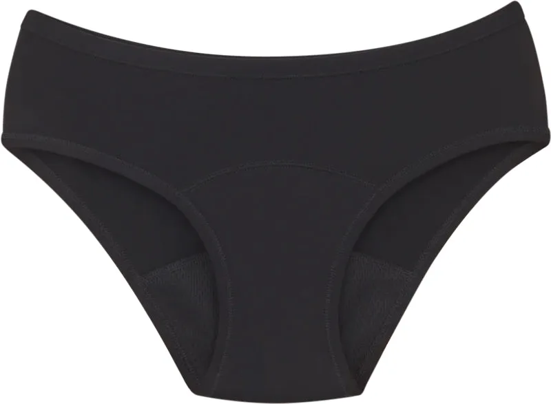Snuggs Period Classic: Medium flow black menstrual panties in fabric for medium menstruation size M