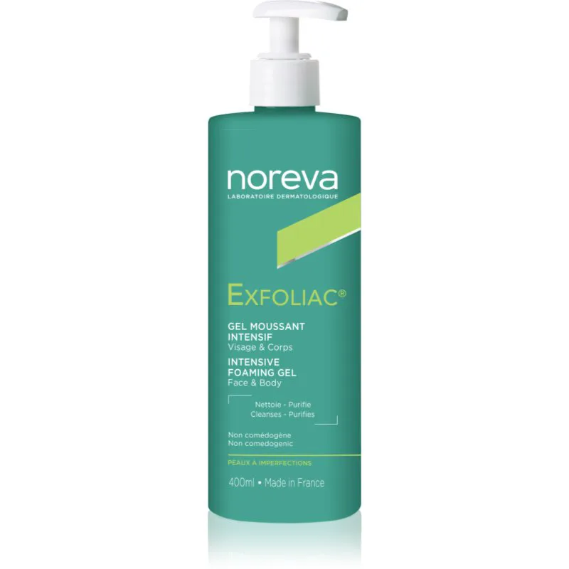 Noreva Exfoliac Intensive Foaming Gel καθαριστικό αφρώδες τζελ ενάντια στις ατέλειες της επιδερμίδας 400 ml