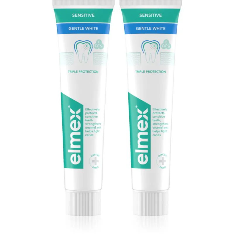 Elmex Sensitive Whitening πάστα για φυσικά λευκά δόντια 2x75 ml