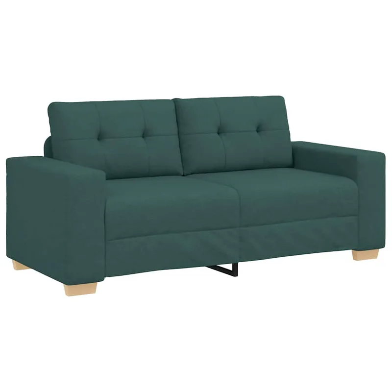 vidaXL Καναπές-Διθέσιος Σκούρο Πράσινο 180x77x82 εκ. Ύφασμα