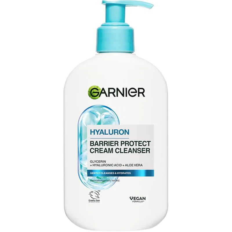 Garnier Skinactive Hyaluron Moisture Barrier Cleanser Cream Ενυδατική Κρέμα Καθαρισμού Προσώπου με Υαλουρονικό Οξύ για Καθημερινή Χρήση 250ml