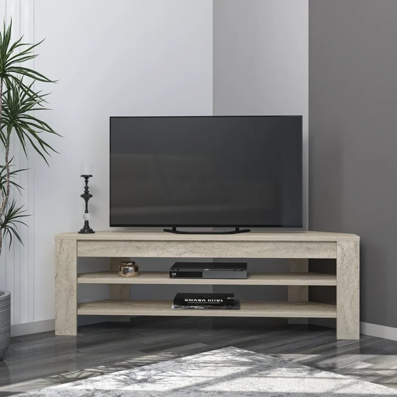 Έπιπλο Τηλεόρασης Corner - Travertine 382Nrc2511 (120x40x30 cm)