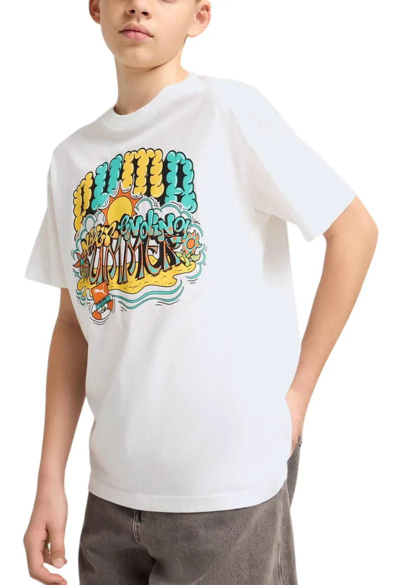 Μπλούζα Κοντομάνικη Puma Graphics Puma Tee III 629874-02 Αγόρι