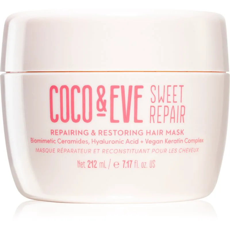 Coco & Eve Sweet Repair Repairing & Restoring Hair Mask εντατική μάσκα για την ενίσχυση και λάμψη μαλλιών 212 ml