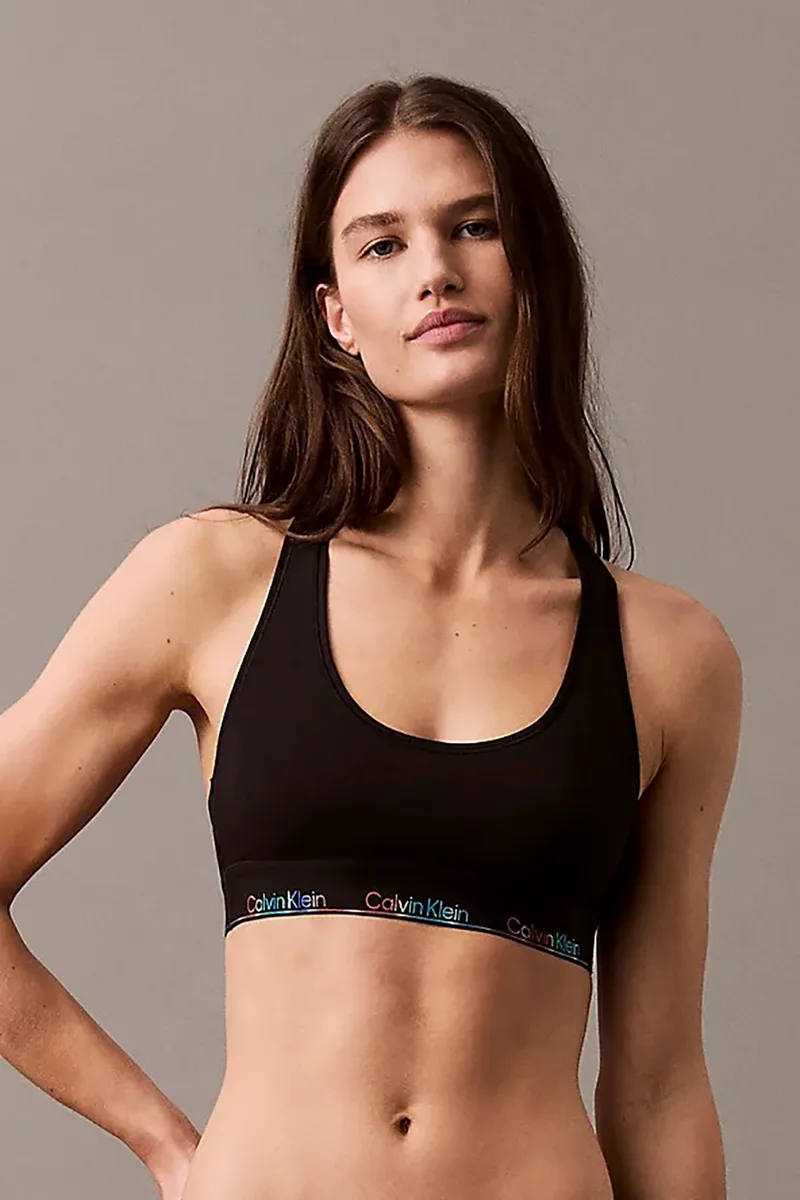 Calvin Klein γυναικείο μπουστάκι Bralette Icon Cotton Modal Pride-LV00QF8187-UB1