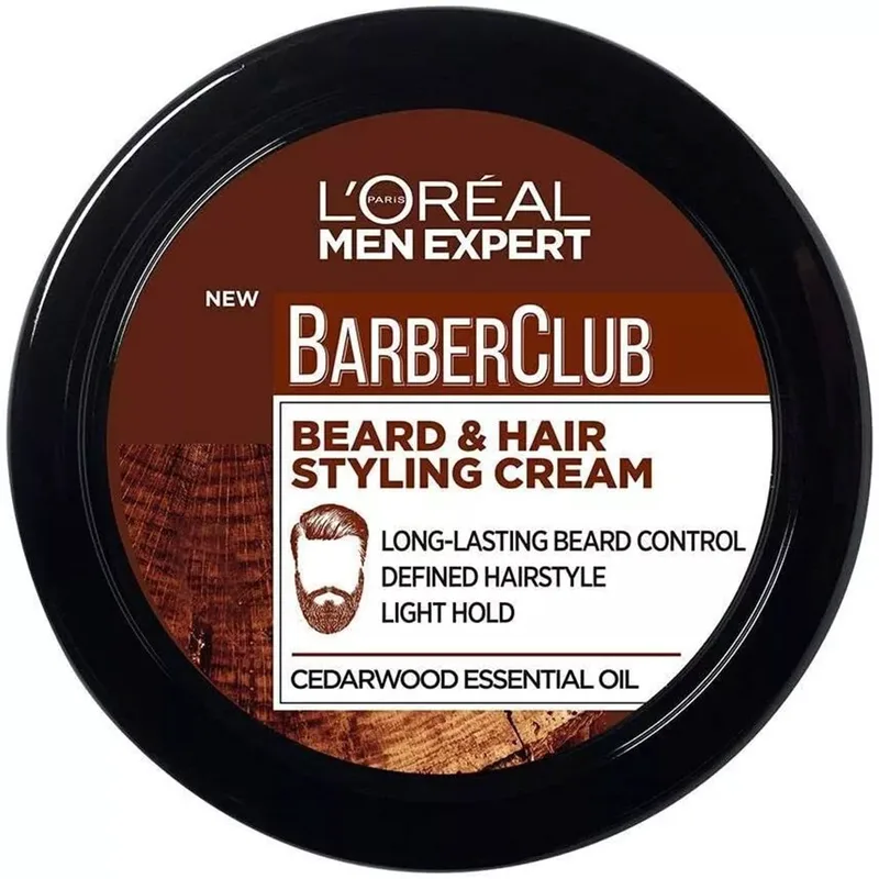L'Oreal Paris Men Expert BarberClub Beard & Hair Light Hold Styling Cream Κρέμα για Μούσια & Μαλλιά που Χαρίζει Ελαφρύ Κράτημα & Φυσικό Τελείωμα 75ml