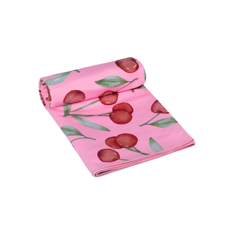 Πετσέτα Θαλάσσης Microfiber Με Τσαντάκι 90x180εκ. Cherry Rose Estia 01-44527 (Ύφασμα: Microfiber, Χρώμα: Ροζ) - estia - 01-44527