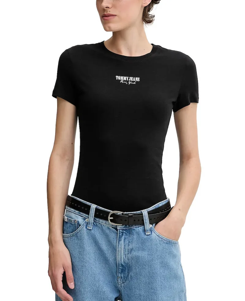 Γυναικείο Slim T-shirt Μαύρο Tommy Jeans DW0DW20913-BDS
