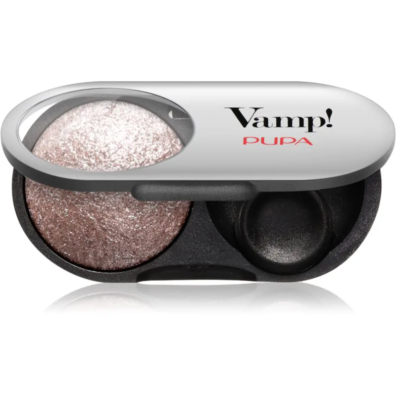 PUPA Milano Vamp! Radiant Baked Eyeshadow μακράς διαρκείας λαμπερές σκιές ματιών απόχρωση 404 Cold Taupe - WET & DRY 1 γρ