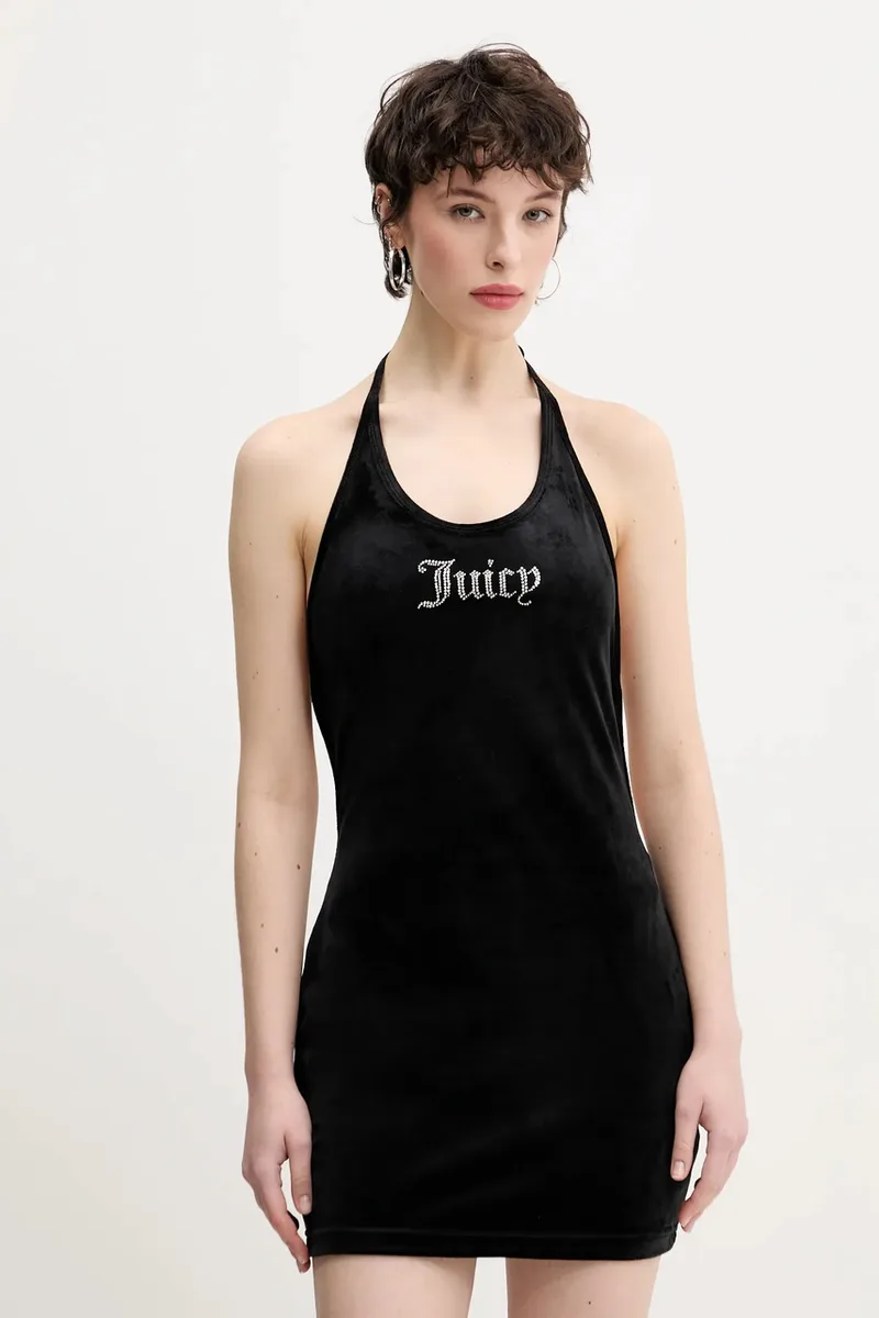 Βελούδινο φόρεμα Juicy Couture HALTER