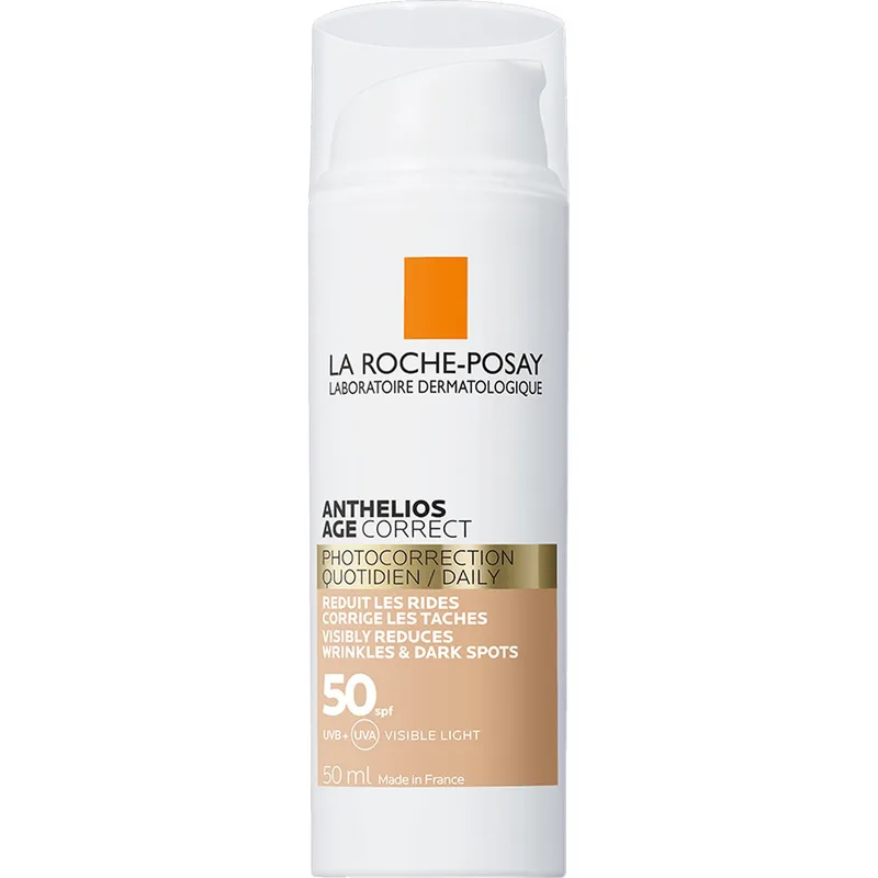 La Roche-Posay Anthelios Age Correct Photocorrection Daily CC Cream Tinted Spf50 Αντηλιακή Κρέμα Προσώπου Υψηλής Προστασίας με Χρώμα Κατά της Φωτογήρανσης 50ml