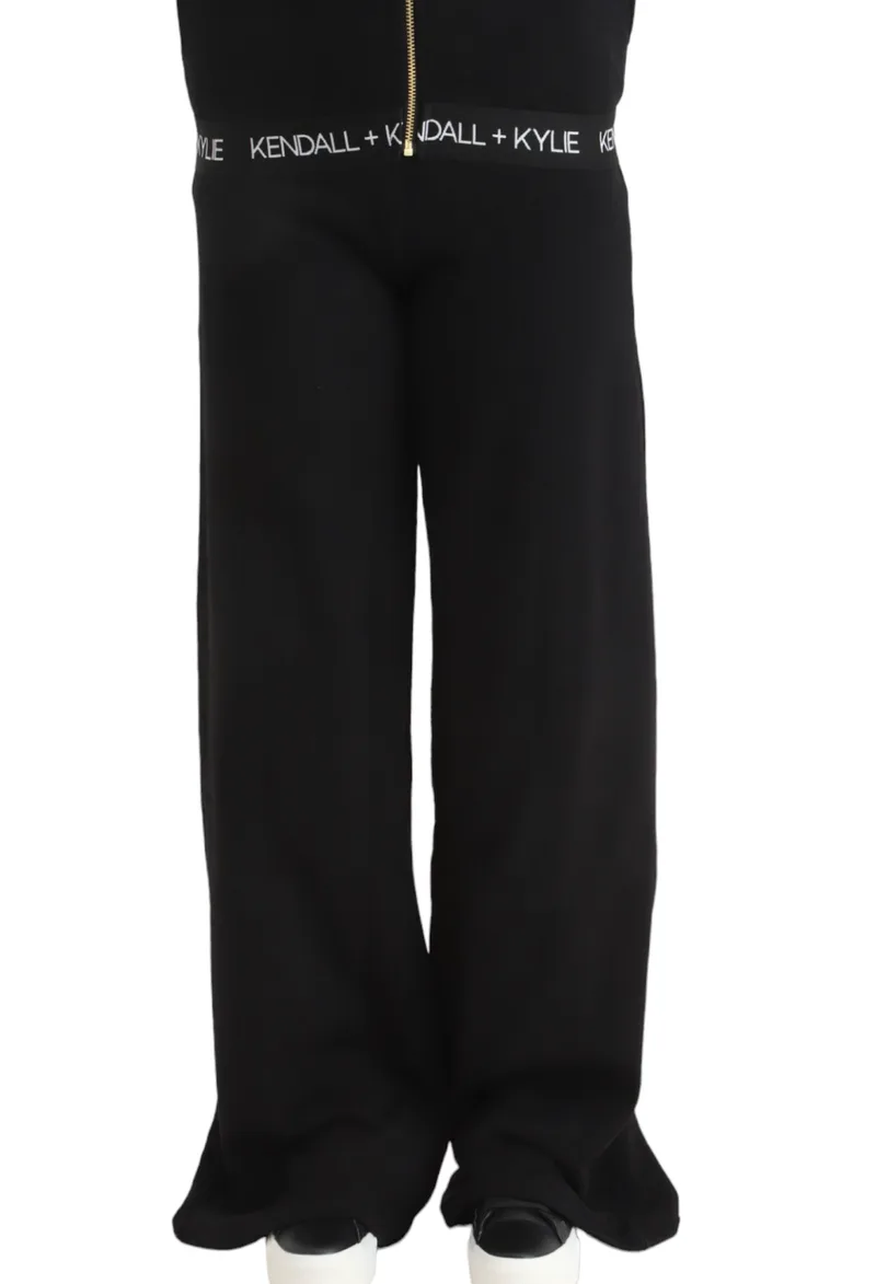Παντελόνι Υφασμάτινο Kendal + Kylie Logo Waist High Rise Flare Sweat KKW3911721-BLACK Γυναικείο