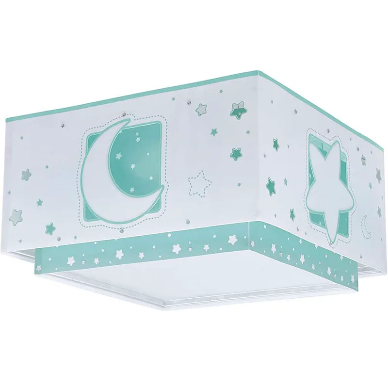 Παιδικό Φωτιστικό Πλαφονιέρα Ango 63236H Moonlight Green