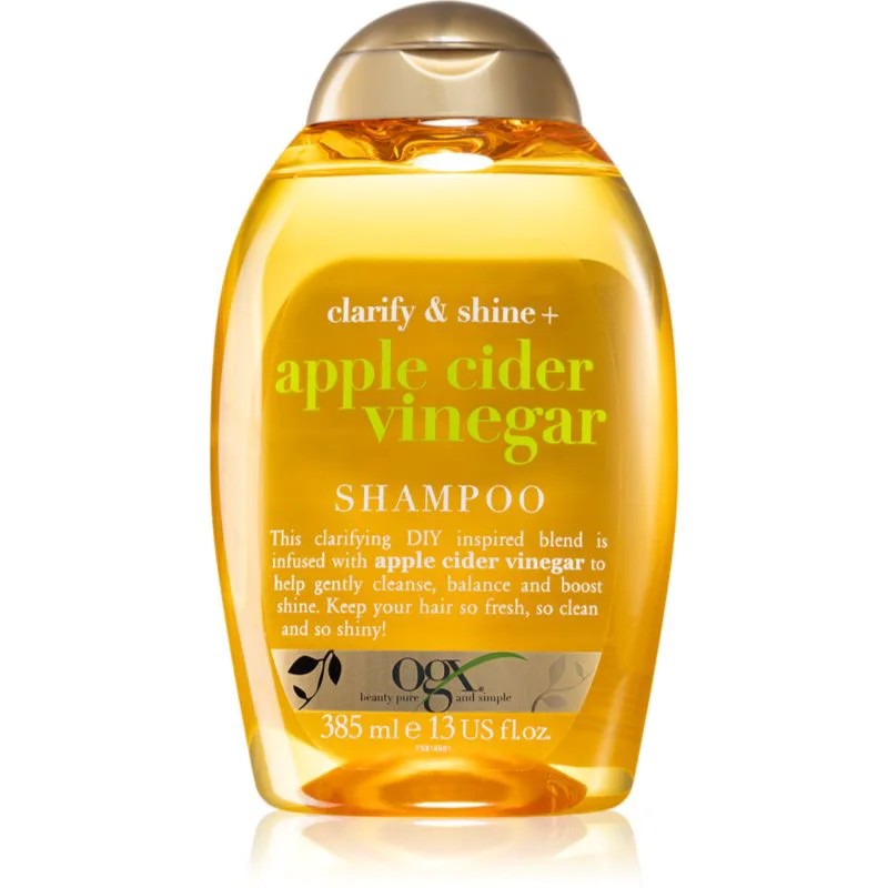 OGX Apple Cider Vinegar καθαριστικό σαμπουάν Για λάμψη και απαλότητα μαλλιών 385 ml